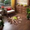 WTEMPO 3D Lotus Carpet Bedroom Carpet Bathroom Floor Mat Anti Slip Foot Mat