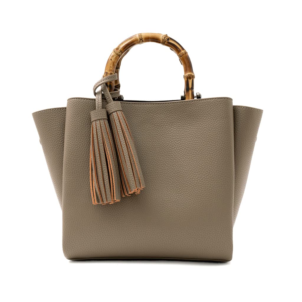 

Vita Felice Bamboo Handle Mini Bag for Women [VITAFELICE] 2-way inb-90032p (Gray Beige)