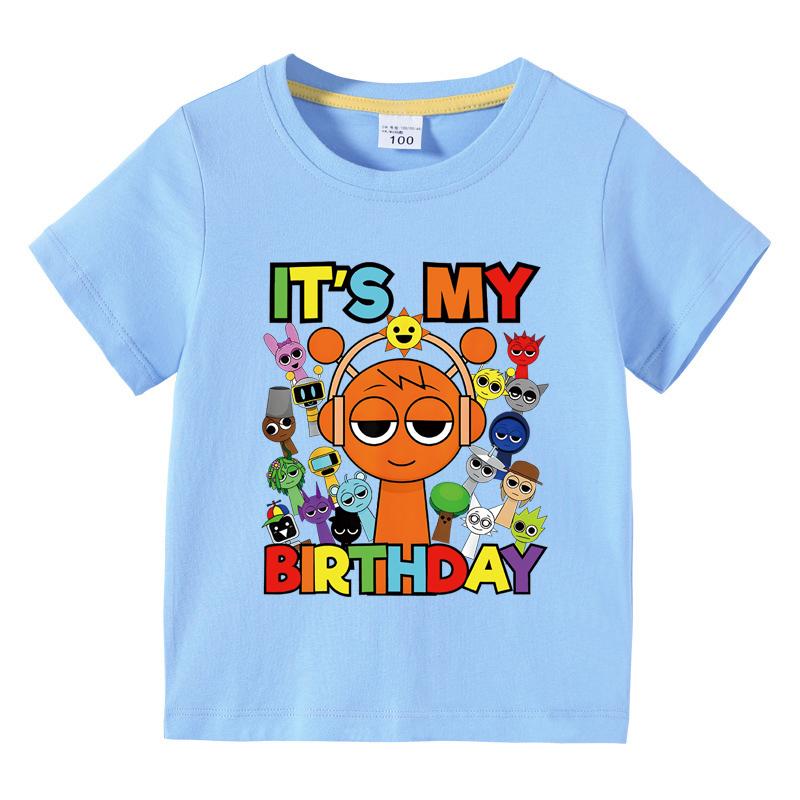 Lustige Sprunki T-Shirts Jungen Mädchen Sommer Kurzarm-T-Shirts Kinder Cartoon Incredibox Spiel Grafik-Tops Kindergeburtstagsgeschenk