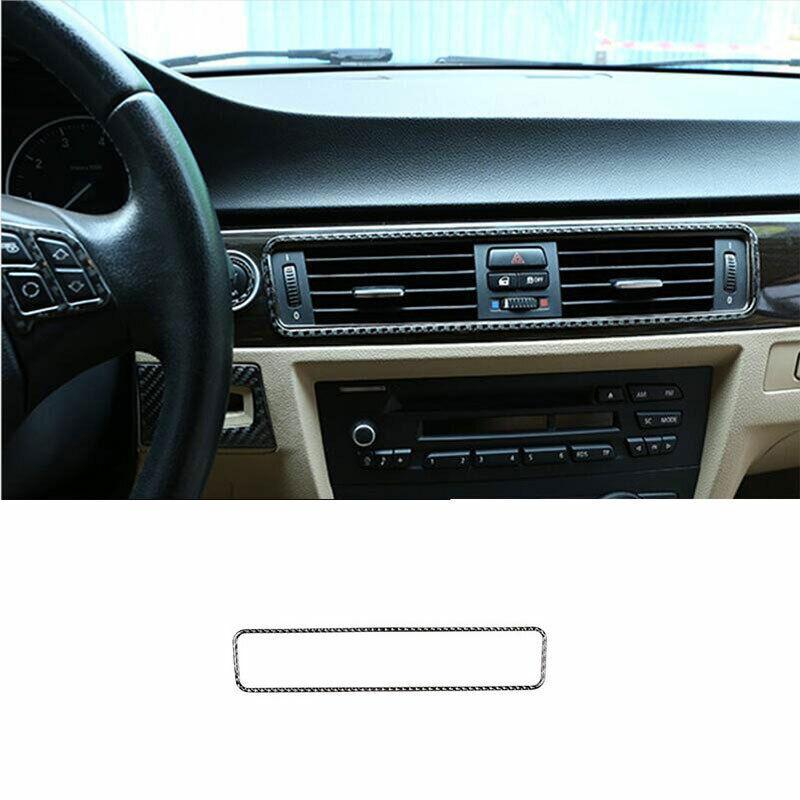For BMW 3-Series 2005-2011 2012 Real Carbon Fiber Console Air Outlet Vent Trim