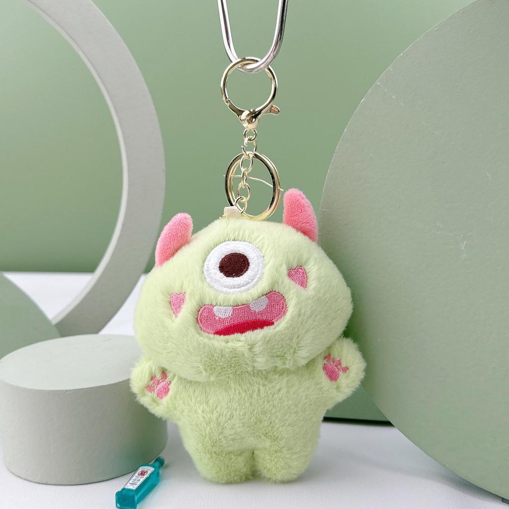 Cute Cartoon One-Eyed Monster Plush Keychain and Backpack Decoration