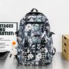 Student schoolbag, junior high school student, high school simple backpack, new printing trend backpack, men's ins large capacity