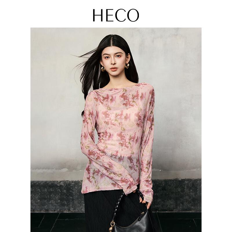 HECO  Mist  Art Tie-Dye Rose Long Sleeve T-Shirt S