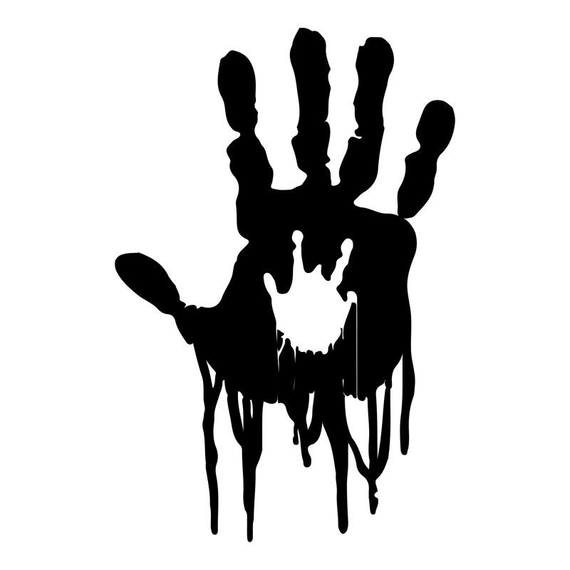 1PC 3D Bleeding Palm Motorcycle Stickers Waterproof DIY Motorbike Fuel Tank Fairing Vinyl Decals Car Window Halloween Decoration