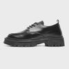 Men's Casual Black Leather Shoes - Autumn British Style, Thick Sole, Heightening Design, Fashionable College Footwear