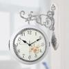 European Double Sided Clock Living Room Double Sided Clock Creative Countryside Modern Minimalist Clock