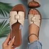 Damskie szerokie klapki na jednym pasku, letnie kapcie na płaskiej podeszwie, wszechstronne sandały hurtowe dla kobiet