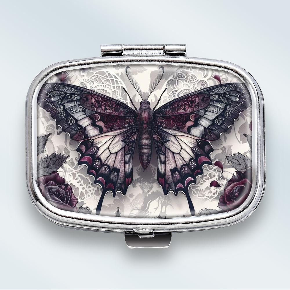 

Mini Metal Jewelry Box, 2 Grids Portable Storage Case, Travel Small Organizer for Earrings and Tiny Items разноцветный
