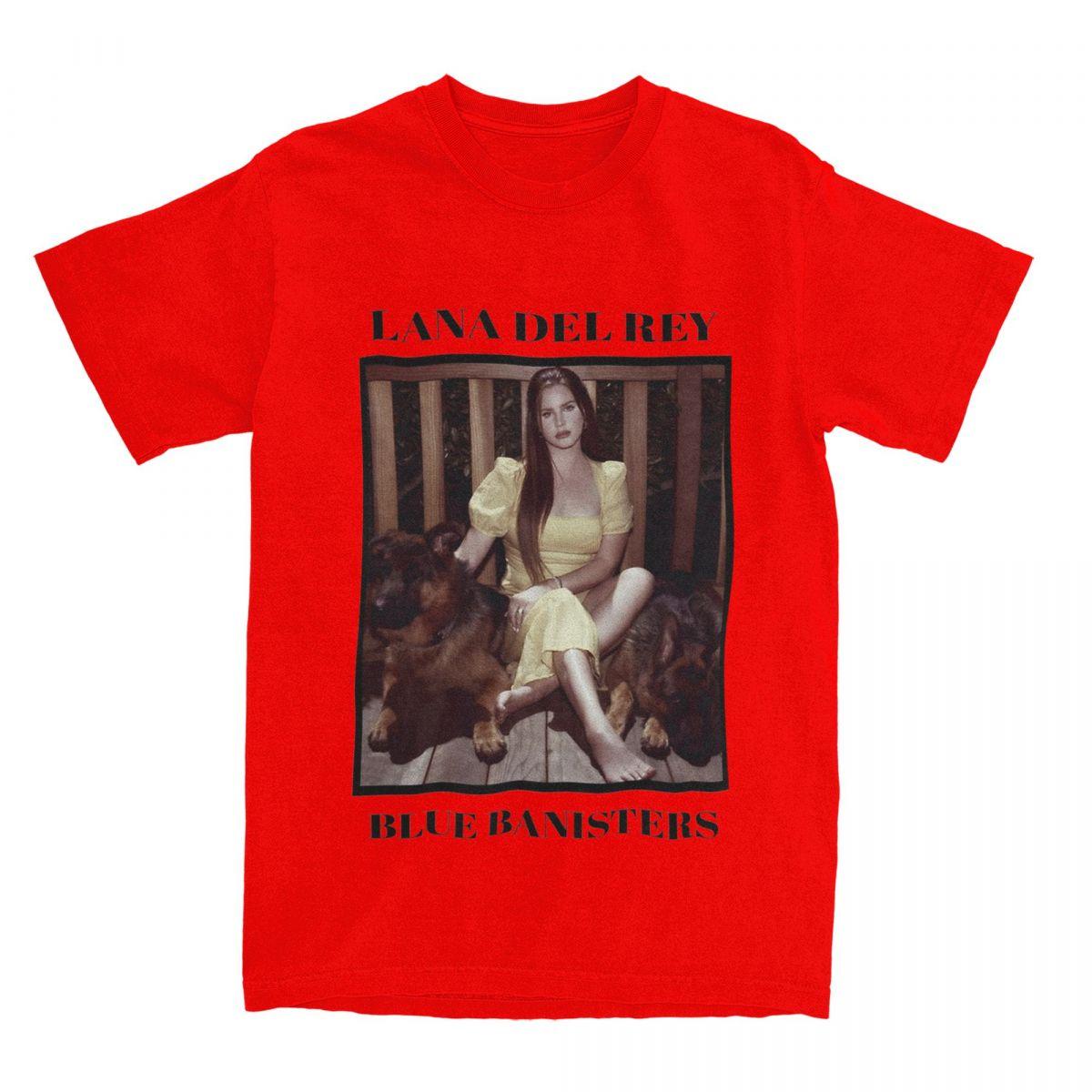 

Mens TShirt Lana Del Ray Blue Banisters Fashion Cotton Tee Shirt Short Sleeve T Shirt Round Neck Clothes Birthday Gift S