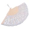 Lace Handheld Chinese Folding Fan Elegant Lace Hand Fan with Tassel for Women Wedding Decoration Dancing Party