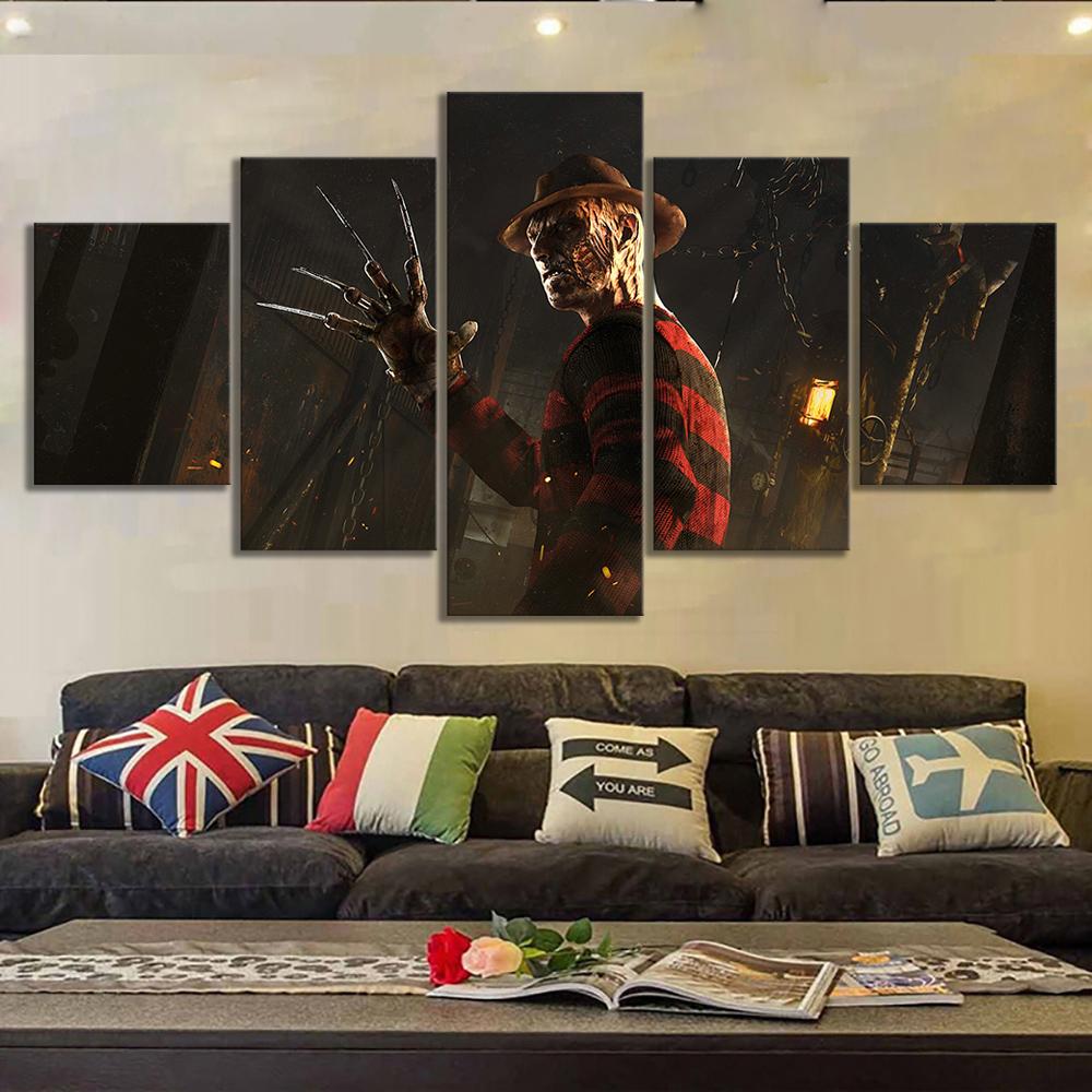 Bez rámu Plátno 5ks Freddy Dead By Daylight Videohry Bez Yaiba Nástěnné Umění Plakáty Obrázky Domácí Dekorace Malby Dekorace