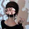 Hair Tie Double Layer Pleated Bowknot Design Hair Band Adjustable Elastic Hair Rope Soft Non-Slip Hair Accessory