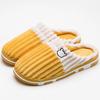 Smile Pop Women Confinement Soft Cotton Slippers Warm Non-slip Plush Home Cotton Slippers Men Winter Couple Cotton Slippers