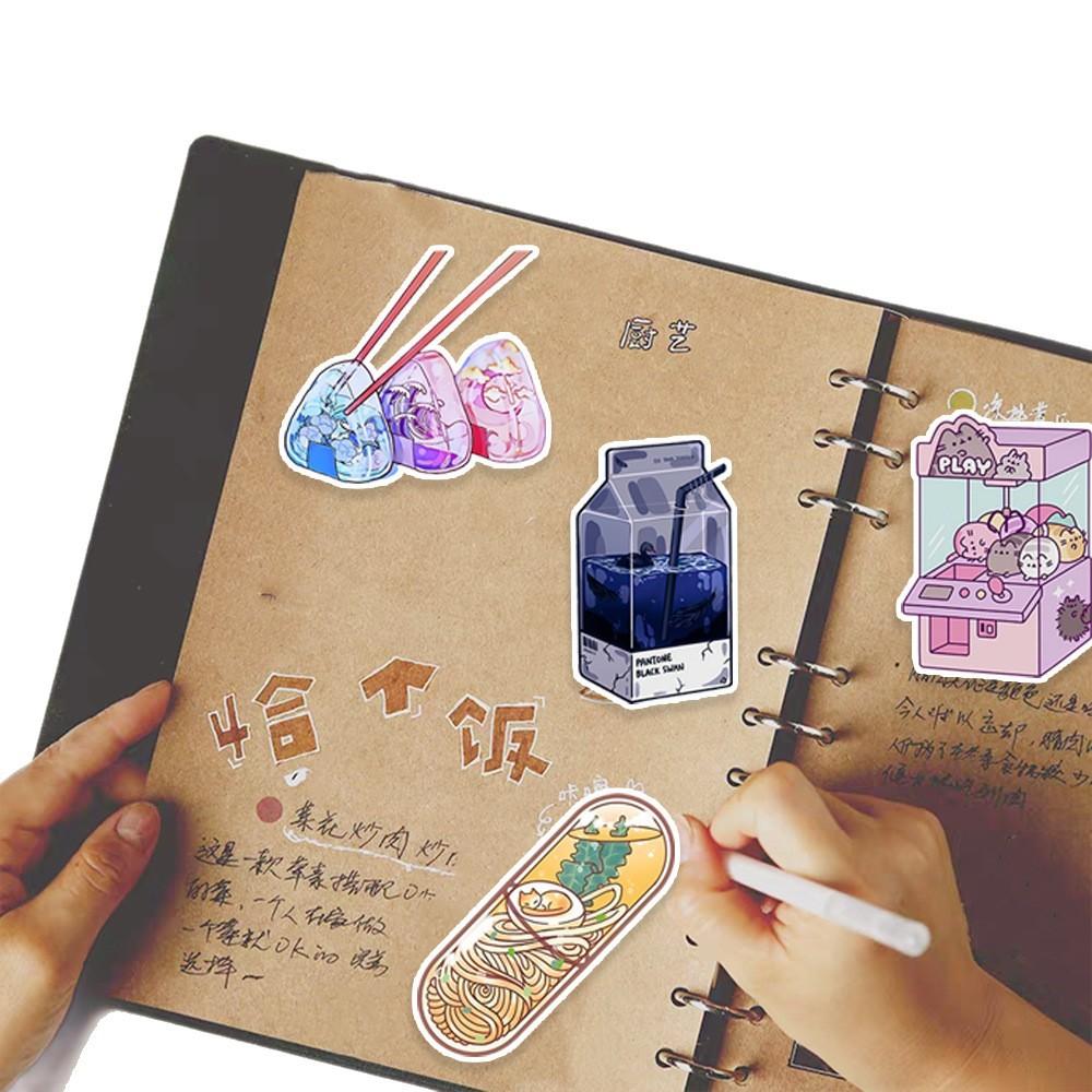 40pcs Cartoon Milk Tea Cup Cartoon Graffiti Stickers DIY Phone Guitar Laptop Notebook Suitcase Cup Waterproof Sticker Kids Toys