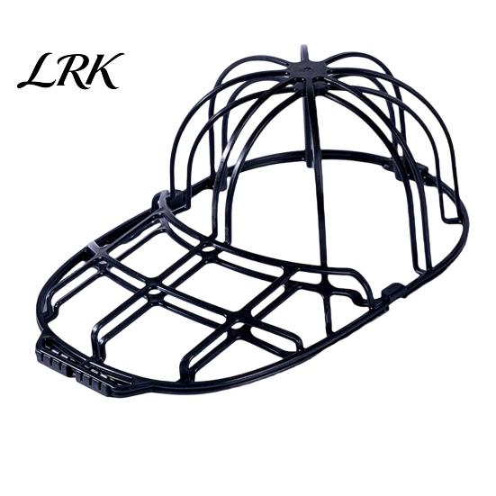Gabbia per Lavaggio Cappelli per Lavatrice, Rastrelliera Pulitore per Cappelli da Baseball, Supporto Lavabile in Lavatrice con Design a Rete Vuota, Strumento in Plastica con Chiusura a Fibbia Laterale