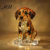 Modern Retro Interior Styling Geometric Faux Crystal Animal Sculpture, Sparkling Acrylic Cat/Owl/Eagle/Dog Statue, Exquisite Sculpture Gifts