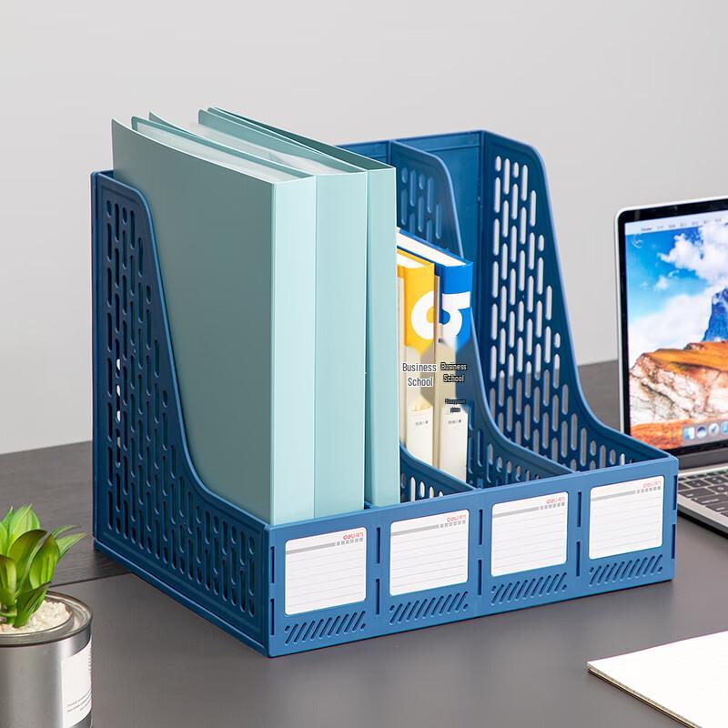 Deli 78998 4-Compartment Desktop File Organizer