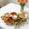Cluster Serving Bowl Decorative 9-Grid Snack Serving Dish Multi Bowl Platter Modern Metal Tabletop Food Tray for Party Gathering Table Decor