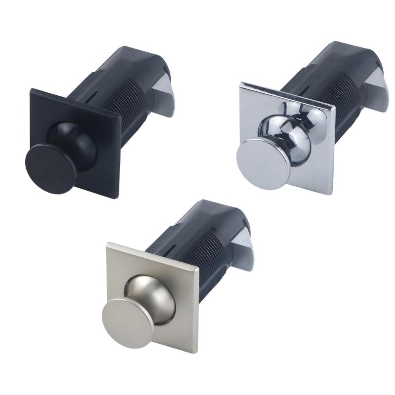 Y5GD Square Embedded Push to Open Lock Zinc Alloy Flush Mount Cabinet Lock for Drawer Cupboard Easy Installation