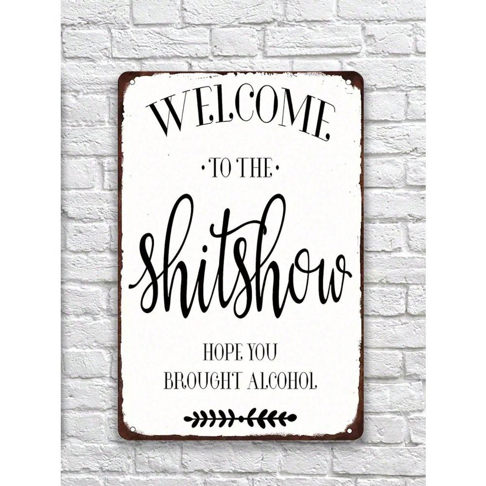

Vintage Metal Sign Welcome To The Show, Retro Tin Poster For Bar Wall Decor 20x30 cm