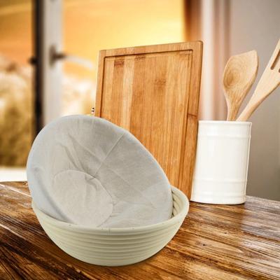 9 Inch Round Breathable Basket Cloth Liner Cotton Flax Banneton Proofing Bread Basket Cloth Baking Supplies
