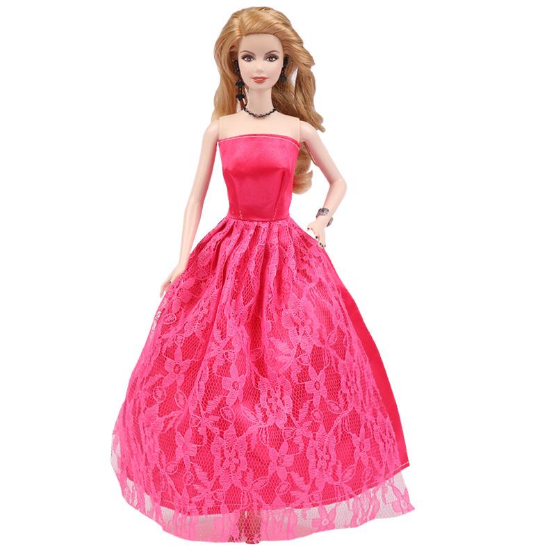 30cm Princess Doll Wedding Dress with Train - Gown for Girls' Toys