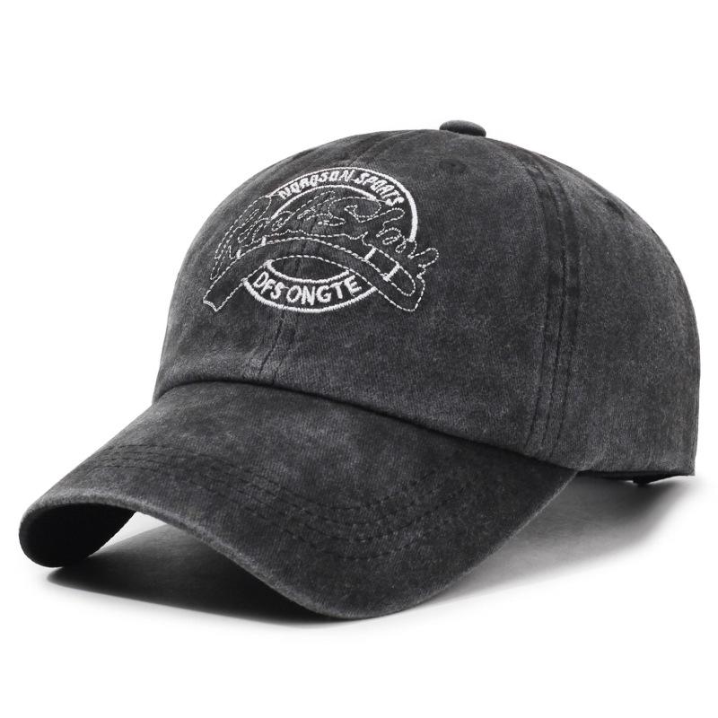 Retro Cap Trendy Versatile Washed Denim Baseball Cap Outdoor Men'S Travel Sunscreen Baseball Cap