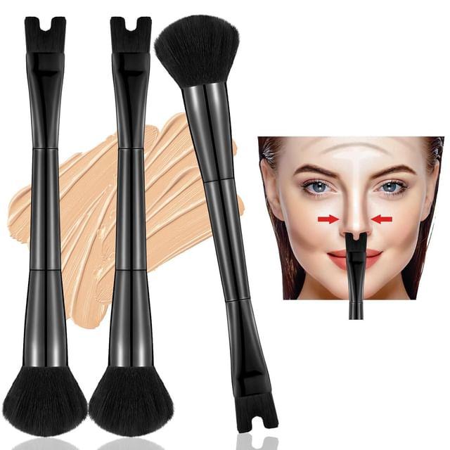 ZOREYA - Dual Head Foundation Brush with Blush Brush