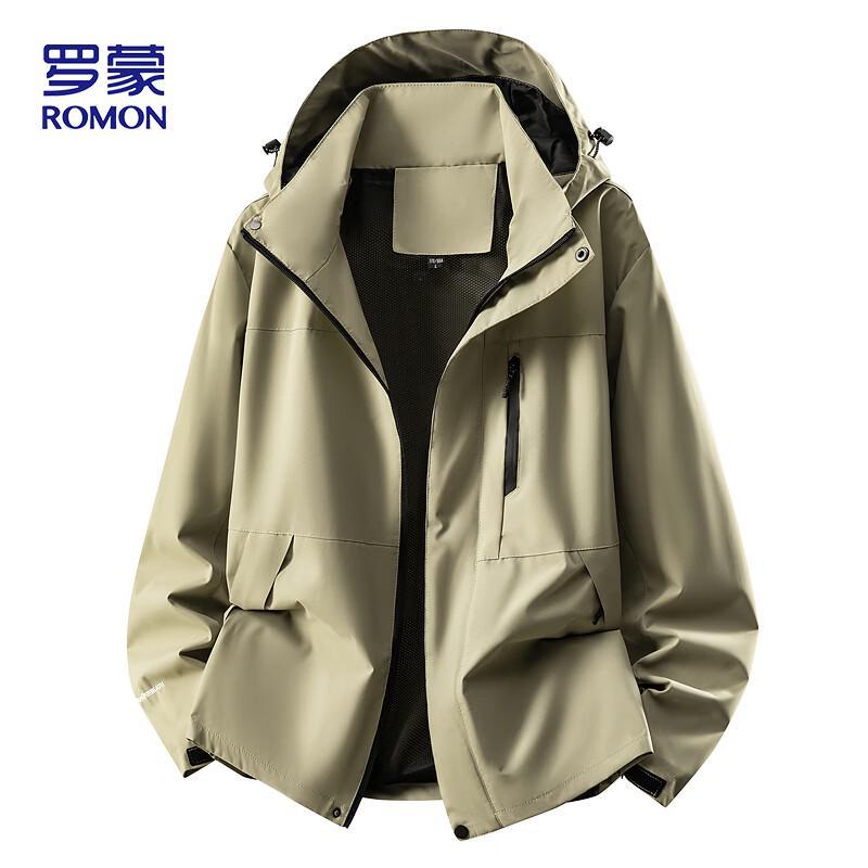 ROMON Men's Hooded Windproof Workwear Jacket