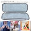 Gray Crochet Storage Bag Zippered Pouch Travel Organizer Bag  For Knitting Lovers