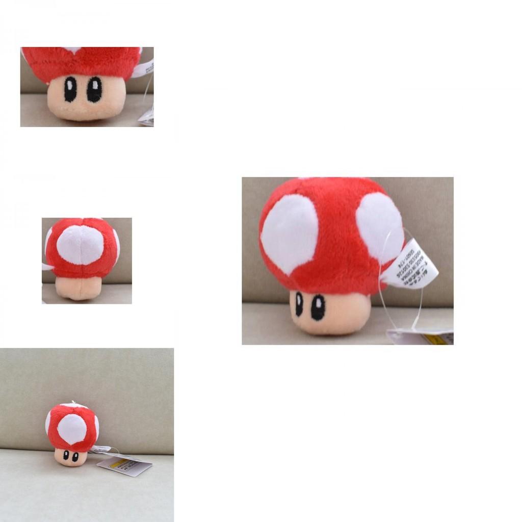 Bedårande Mario-serien 8 cm plyschsvampnyckelring med mjukt kort plyschmaterial