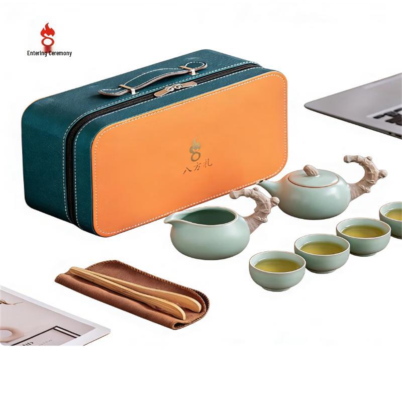 Eight Directions Gift 8-piece Purple Clay Tea Set