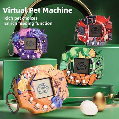 Kids Electronic Digital Pet Toy Cartoon Dinosaur Virtual Pet Game Machine Mini Digital Pet Handheld Game Console Educational Toy