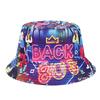 80s 90s Vintage Geometric Print Fisherman Hat With Sun Protection For Outdoor Activities