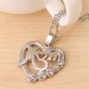 Heart Shaped Crystal Pendant Necklace Jewelry Mother's Day Gift For Mom