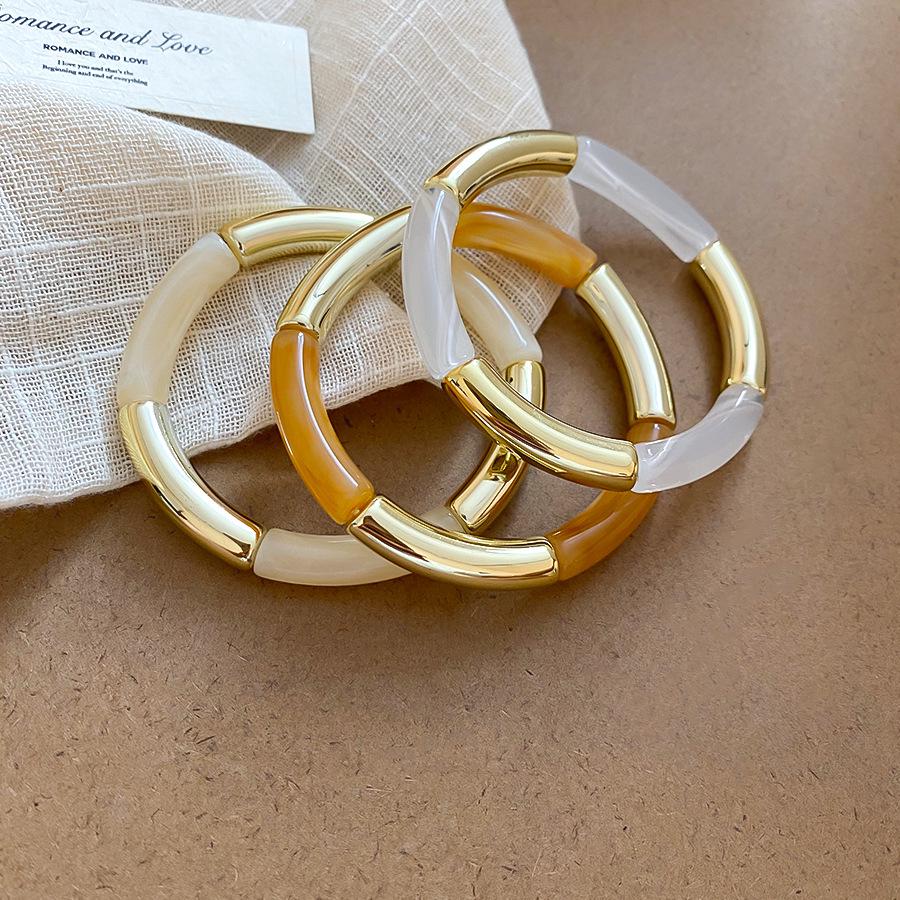 Leopard Print Acrylic Cylinder Bracelet - Minimalist, Cool, Elegant Bangle, Light Luxury Jewelry for Women