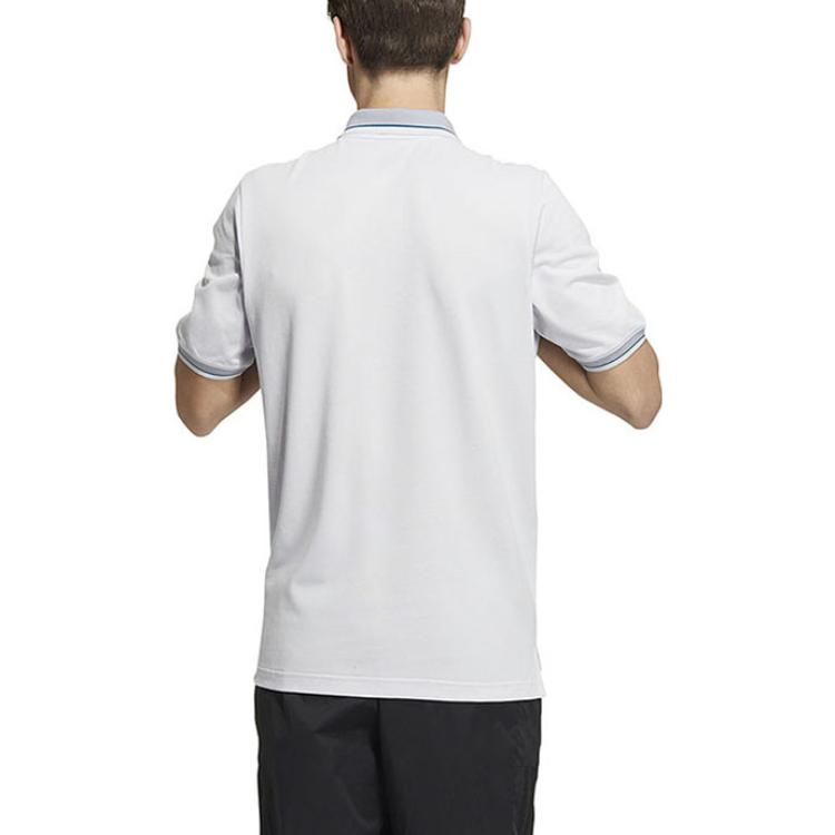 adidas Polo Shirts Men's White Polo Collar Moderate Straight Fit HS4391