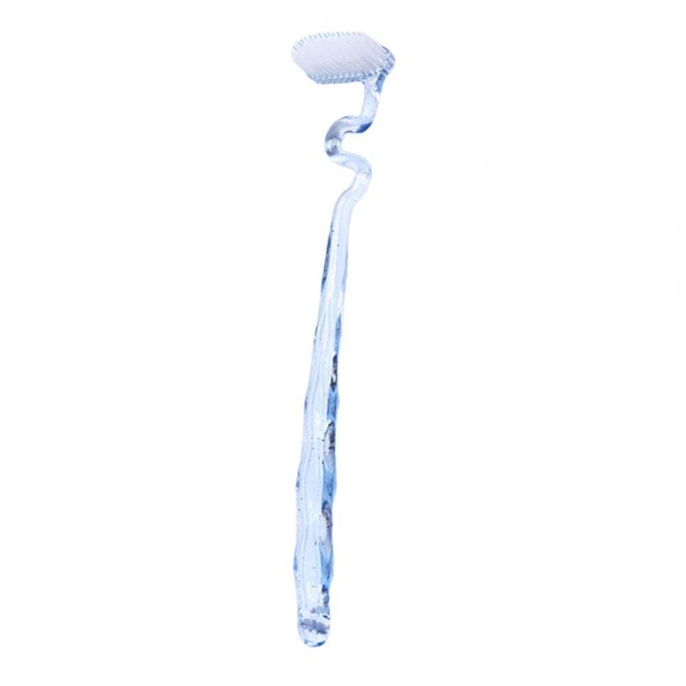 19cm Toothbrush With Hanging Hole Design S-Shaped Vertical Brush Soft Bristles Anti-Slip Handle Toothbrush Tongue Massage Tools