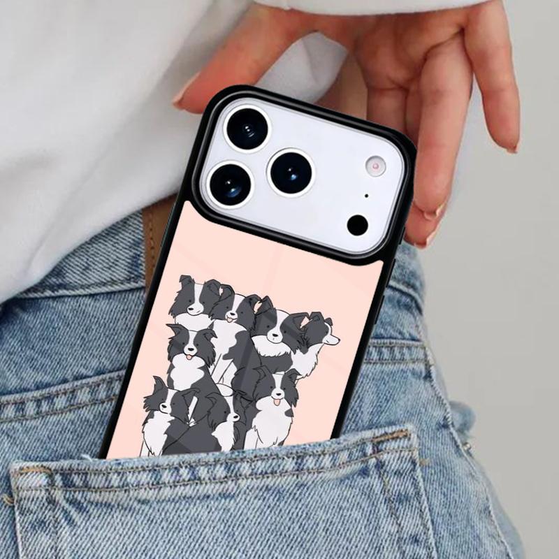 Border Collie Dog Phone Case for iPhone 16e 15 14 13 12 17 Pro Max Plus Air 17pro Cover Coque