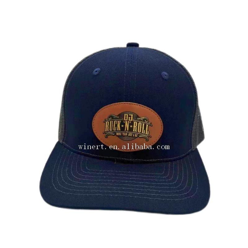 Custom Hats With Logo Snapback Cap Gorras Leather Patch Richardson 511 Embroidered Trucker Hat