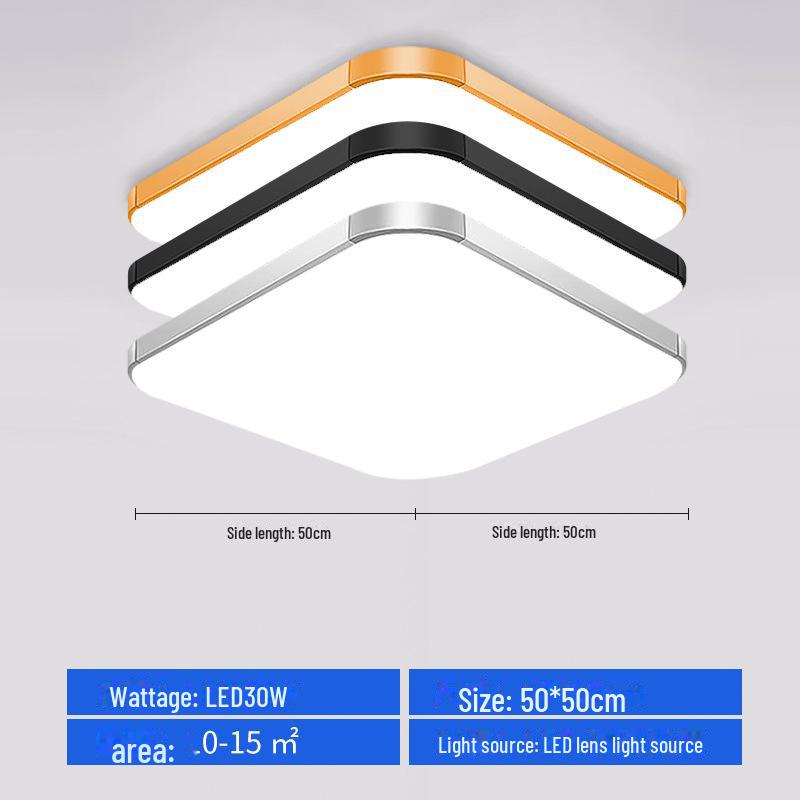 Modern Rectangular Aluminum LED Ceiling Lamp for Bedroom, Study, Living Room, and Engineering Lighting