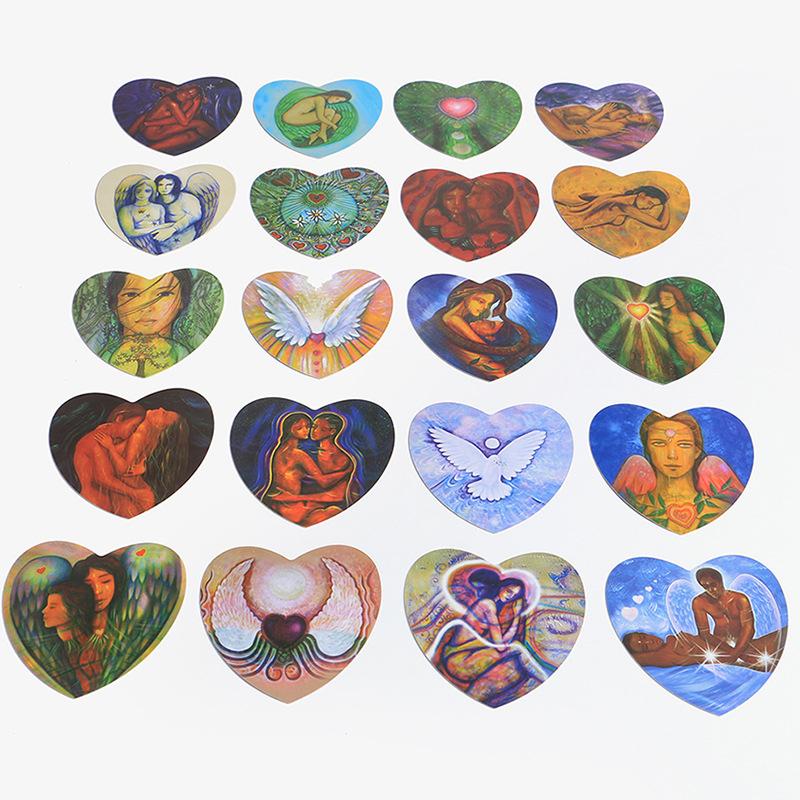 Couple Love Oracle Card Love Oracle Heart-Shaped English Card