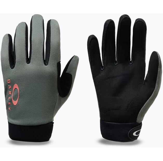 Велоперчатки Oakley Seeker MTB (зелено-черные)