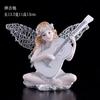 European Violin Angel Resin Craft Flower Fairy Ornaments Creative Children's Room Decor Girl's Birthday Gift Home Accessories