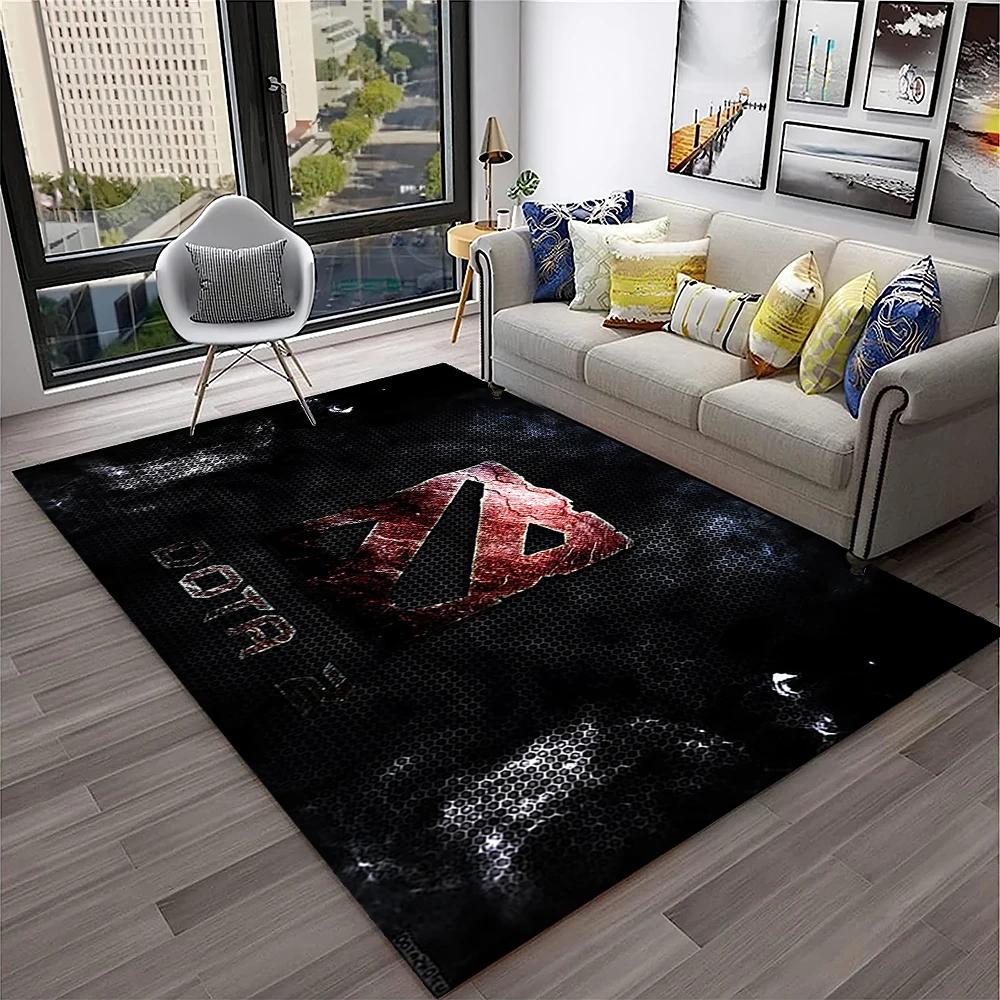 3D Klassiker Spiel Dota2 Gamer HD Teppich für Zuhause Wohnzimmer Schlafzimmer Sofa Fußmatte Dekor, Kinder Spielbereich Teppich Rutschfeste Bodenmatte