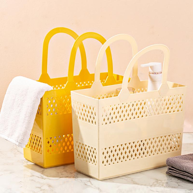 Shower Caddy Basket With Handles Portable Large Capacity Drainage Box Household Storage Basket For Camp Bathroom Beach Dorm Gym