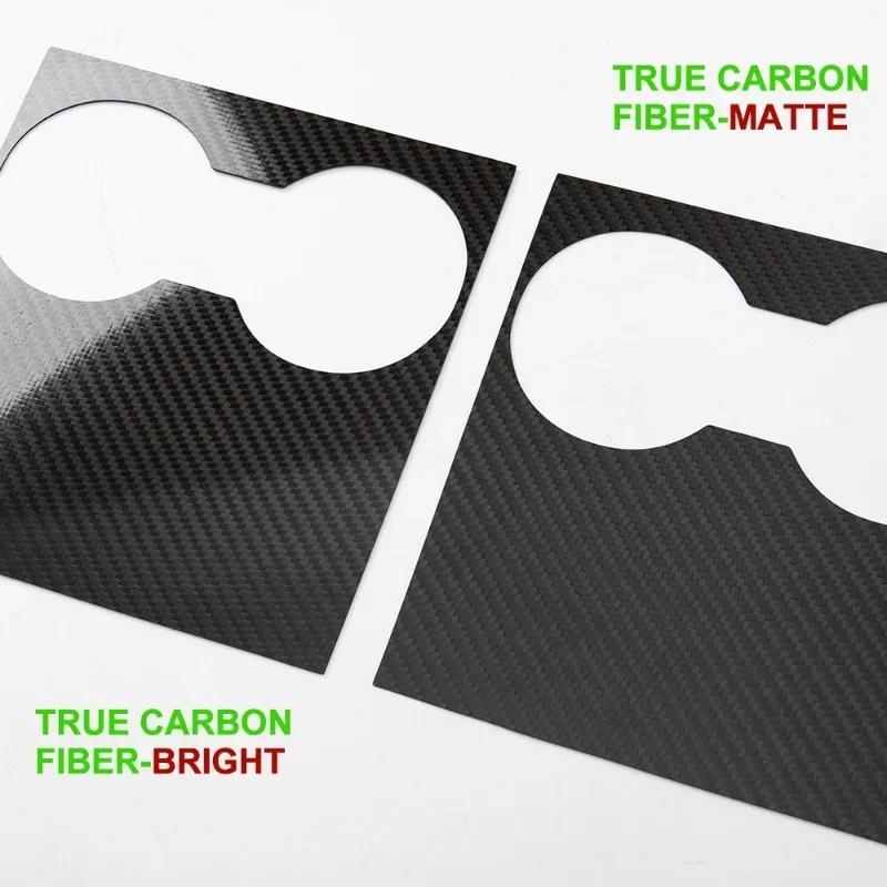 Skydd för mittkonsol i äkta kolfiber för Tesla Model 3 Y 2024-2024 Klistermärke för mittpanel Biltillbehör för interiör