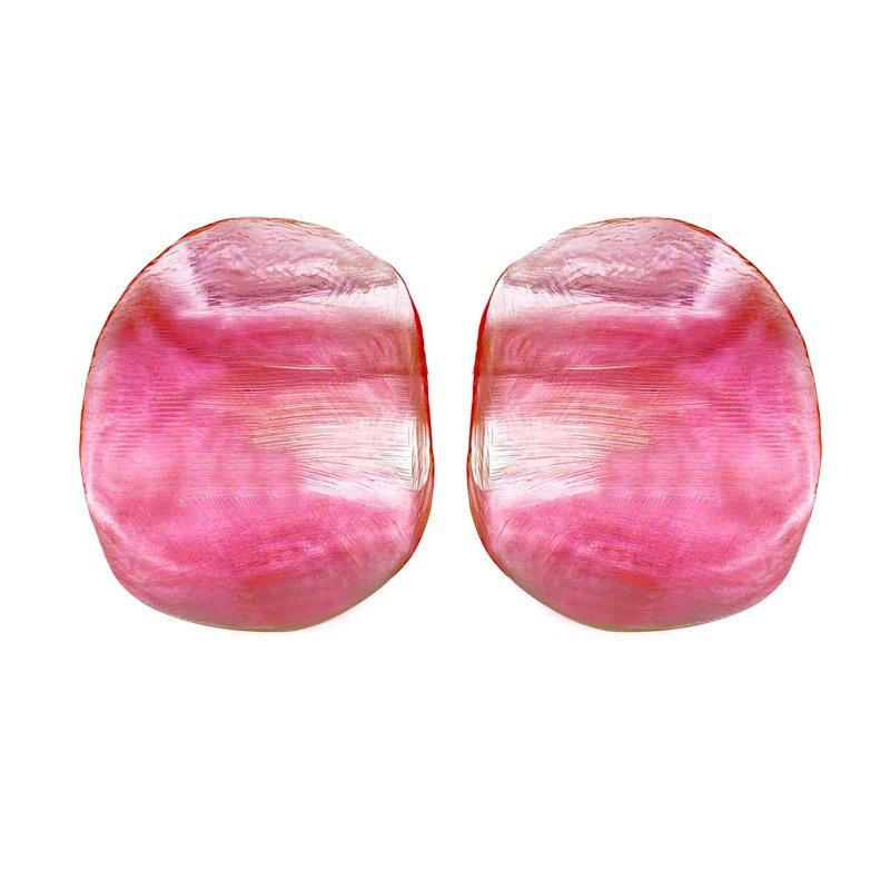 Faye Wong Pink Shrimp Cracker Earrings 2025 Year of the Snake Spring Festival Studs - European and American High-End Fashion.