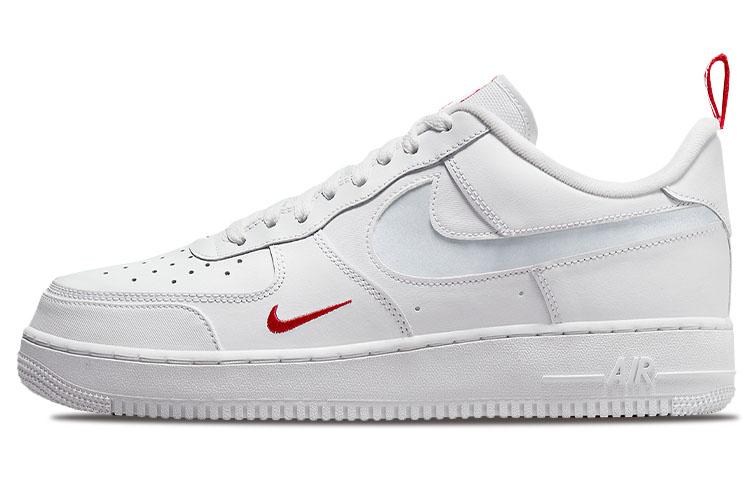 

Nike Air Force 1 Low Cut Out Swoosh White University Red Metallic Silver DO6709-100 43