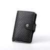 New Men's Wallet Carbon Fiber Aluminum Alloy Card Bag European American Automatic Elastic Buckle Clip